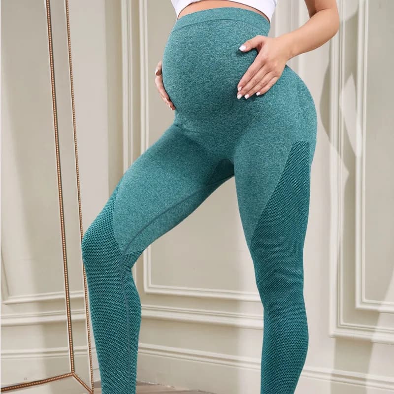 Leggings de maternité pour femmes sur le ventre, vêtements de sport de grossesse, pantalons de Yoga 