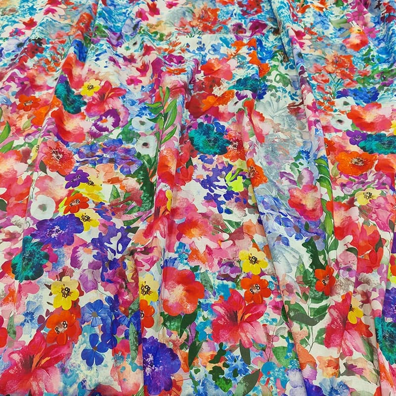 Tissu en coton imprimé Floral coloré, mode européenne, robe pour femmes, bricolage personnalisé, pri