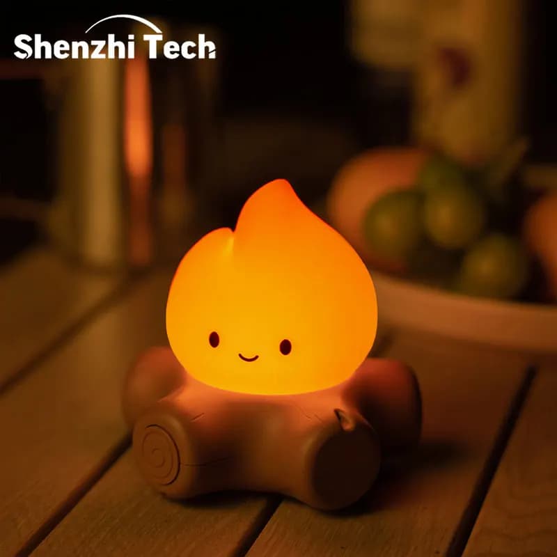 Lampe de nuit Shenzhi Tech Campfire, 2 modes, lumière douce à intensité réglable, lampe de chambre p