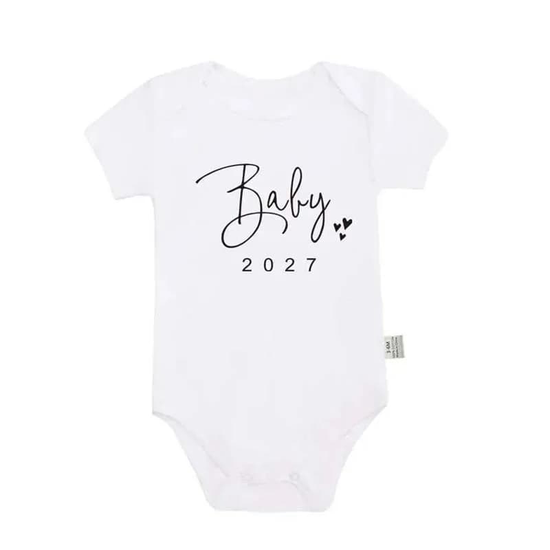 Combinaison pour bébé 2027, annonce de grossesse, barboteuse pour nouveau-né, combinaison amusante p