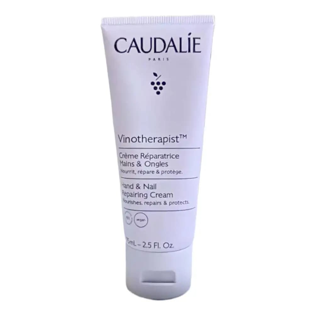 Crème réparatrice pour les mains Caudalie avec beurre de karité et huile de pépins de raisin, crème 