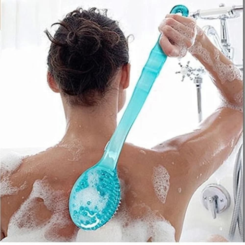 Brosse de bain, brosses de douche arrière avec poignée, gommage exfoliant, masseur de peau, brosse d