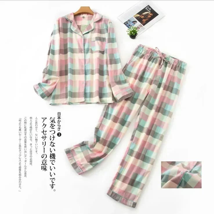 Pyjama femme grande taille S-XXXL vêtements dames flanelle coton vêtements de maison costume automne