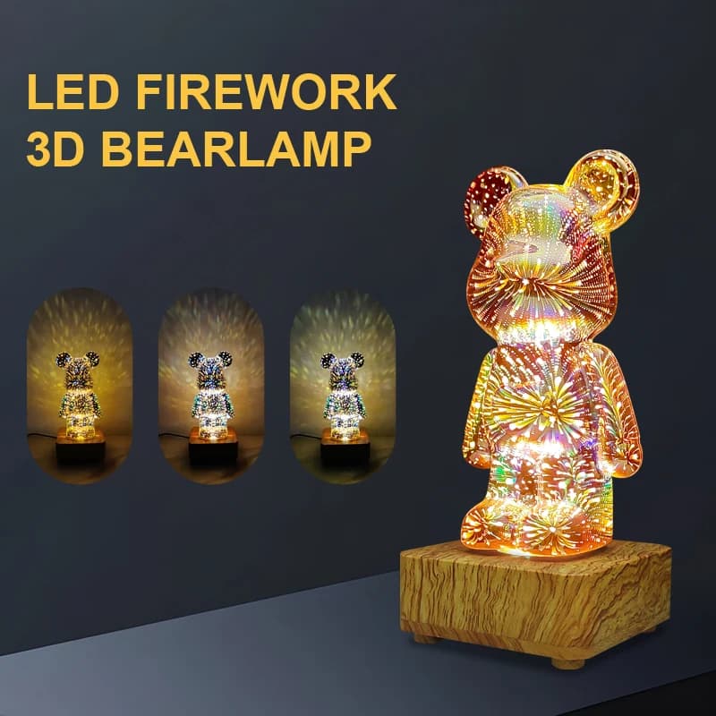 Voici à venir la lampe d'ours 3D de feu d'artifice LED! Un excellent choix pour la décoration de la 
