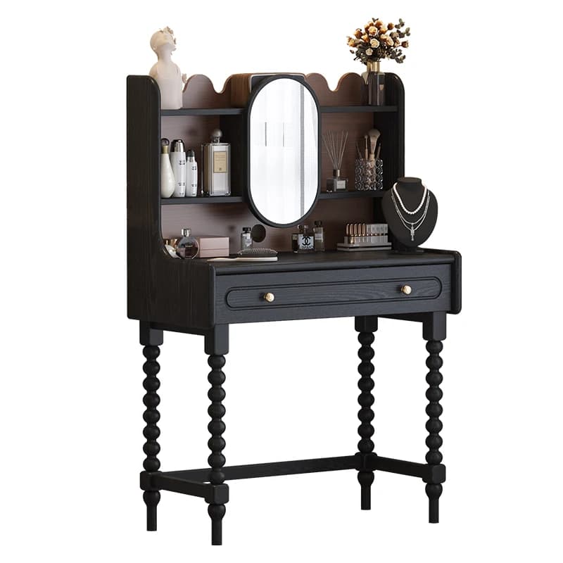 Grande coiffeuse de luxe au Design populaire moderne avec miroir et tiroirs, Table de maquillage pro