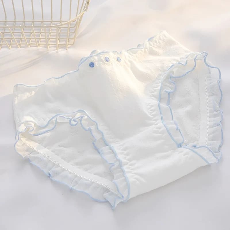 Culottes en coton pour femmes, slips mignons pour jeunes filles, sous-vêtements féminins taille moye