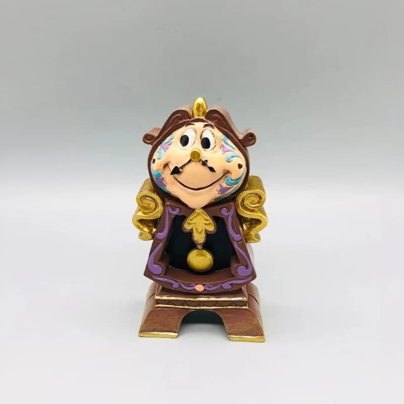 Figurine de dessin animé la belle et la bête, jouet veilleuse, bougeoirs, horloge Cogsworth, ornemen