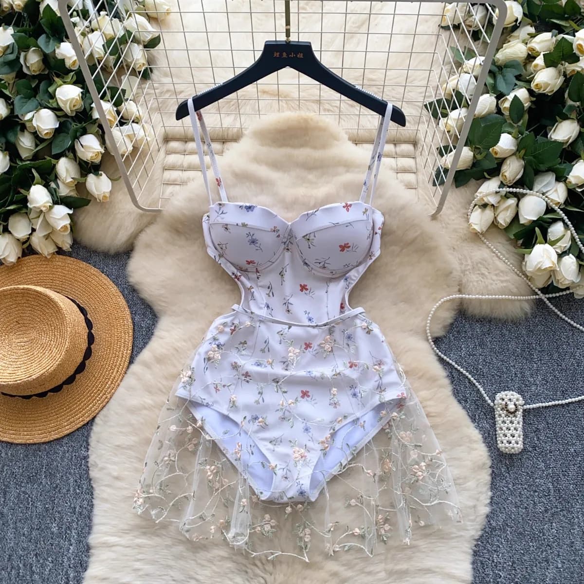 Foamlina licou combinaison florale maillot de bain ensemble plage vacances 2025 été pur désir fille 