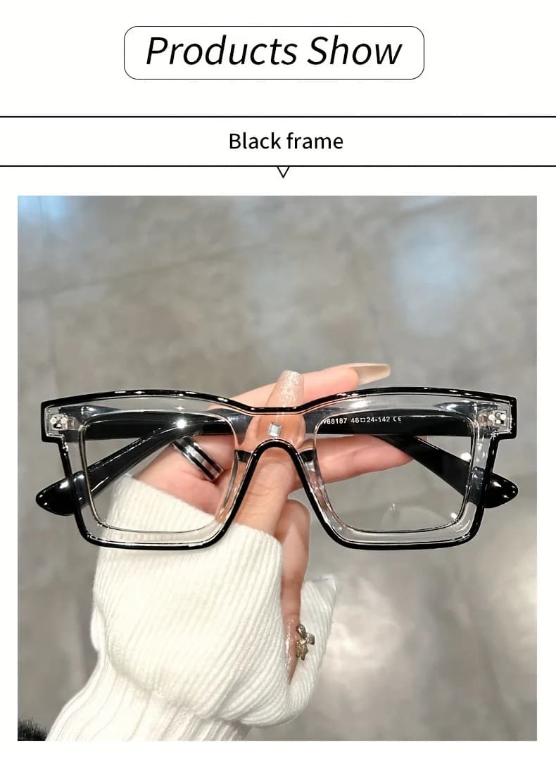 Lunettes à verres carrés transparents, couleur bonbon, Costume de Cosplay, lunettes décoratives pour