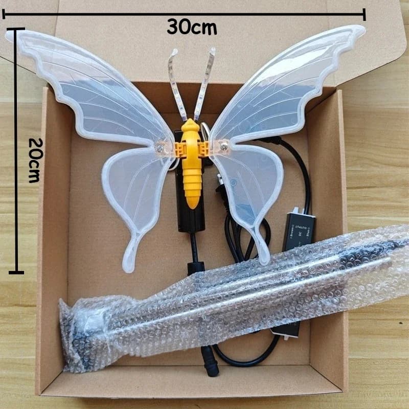 Lampes LED Papillon Étanche à Détection de Mouvement pour Jardin Extérieur, Lumières de Nuit pour Ma