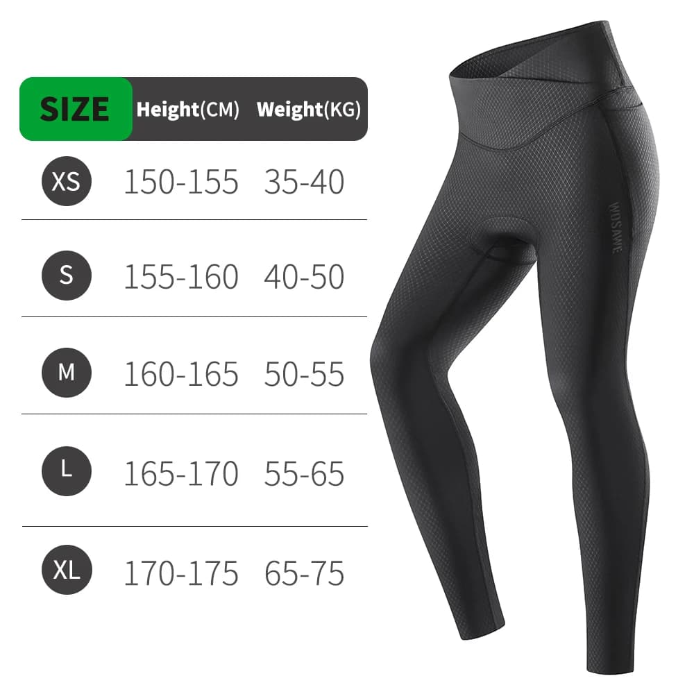 WOSAWE femmes pantalons de cyclisme VTT pantalons de cyclisme Anti-transpiration 5D anti-dérapant re