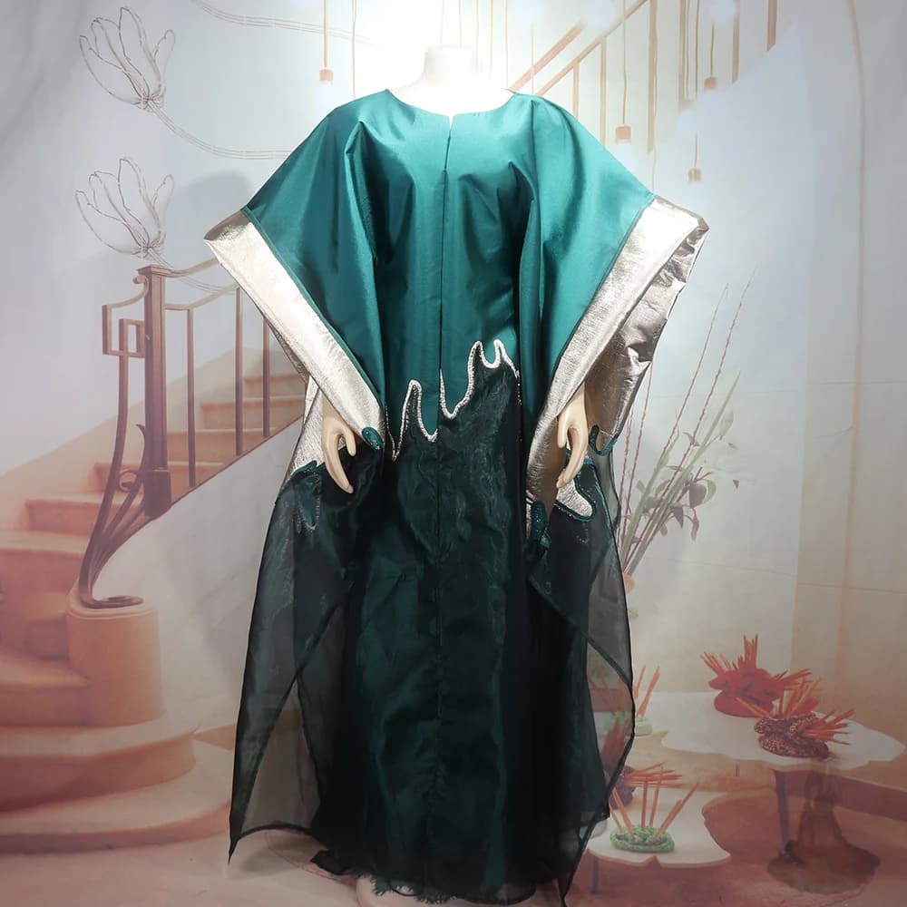 Robes africaines luxueuses pour femme, robe de soirée deux pièces avec ensemble de lingerie en dente