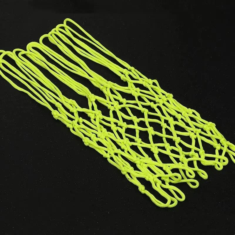 Filet de basket-ball vert fluorescent de 50 cm, lumineux pour utilisation nocturne, filet de panier 