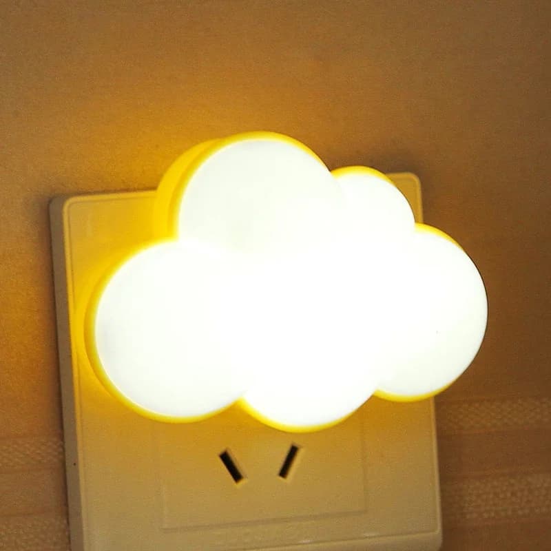WoodPow capteur de lumière contrôle confort veilleuse forme de nuage prise ue US nouveauté enfants v