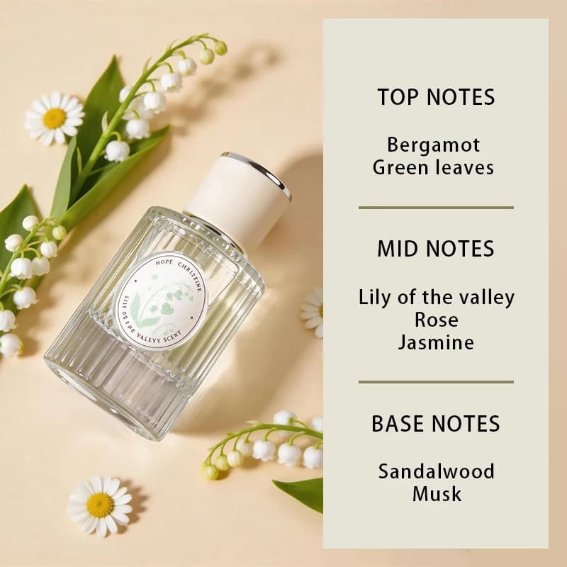 HOPE CHRISTINE Eau de Toilette élégante à la fleur de lys, parfum floral frais longue durée pour fem