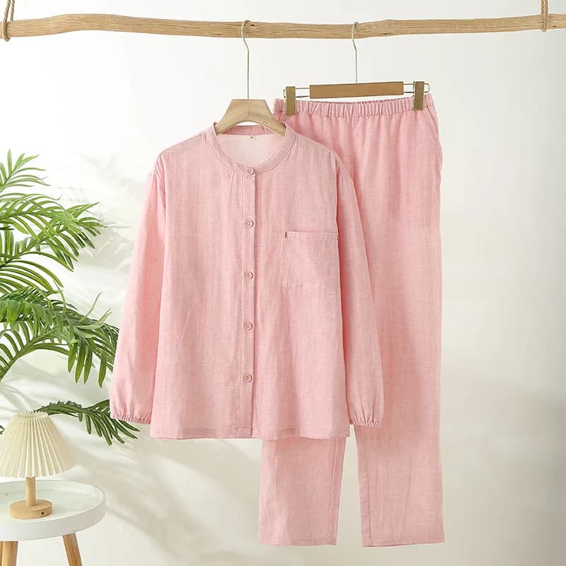 Ensemble pyjama japonais unisexe pour Couple, 100% coton Double gaze, doux et respirant, vêtements d