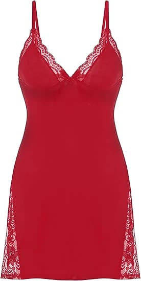 Chemise de nuit décontractée pour femme, style halter, avec dentelle et ouverture latérale, adorable