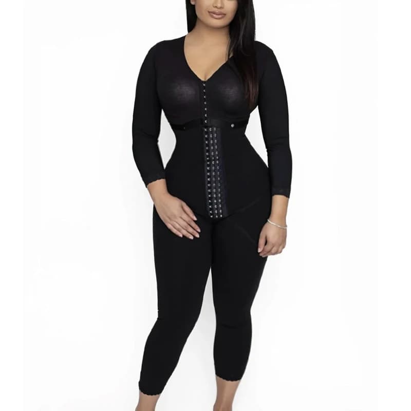 Corset amincissant post-partum pour femme, vêtements en survêtement avec fermeture à crochet sur le 