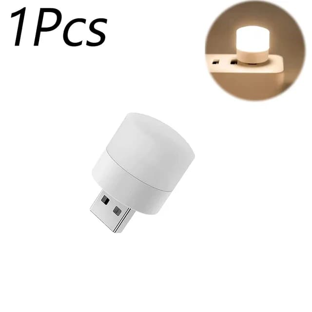 10/1 pièces Mini USB veilleuse blanc chaud Protection des yeux livre lampe de lecture prise USB ordi