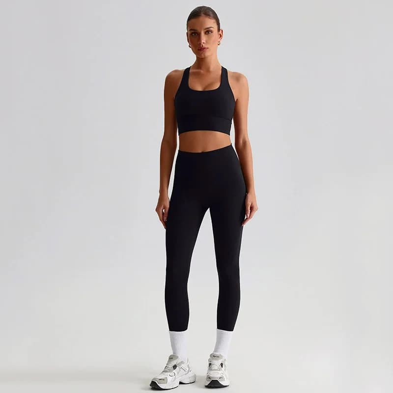 Ensemble de Yoga Naked Feel pour femmes, vêtements de sport, Fitness, 2 pièces, soutien-gorge à bret