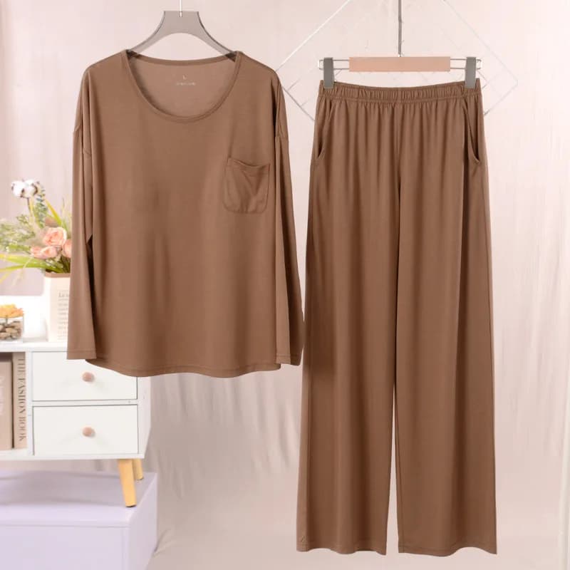 Ensemble pyjama décontracté pour femmes, coussin de poitrine, confortable, Modal, vêtements de nuit,