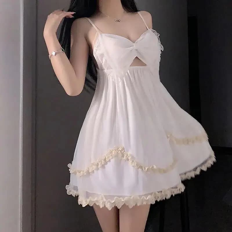 Nouvelle Robe de Nuit Sexy Longue, Nuisette à Bretelles, Vêtements de Nuit d'Été Sensuels, Pyjama po