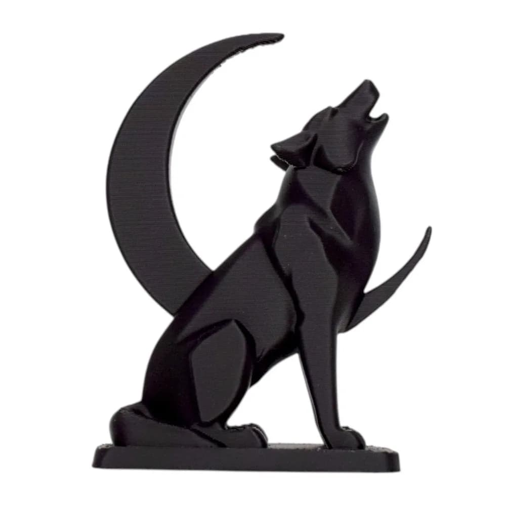 Statues de loup gothique, décorations de bureau créatives imprimées en 3D, thème nocturne, ornements