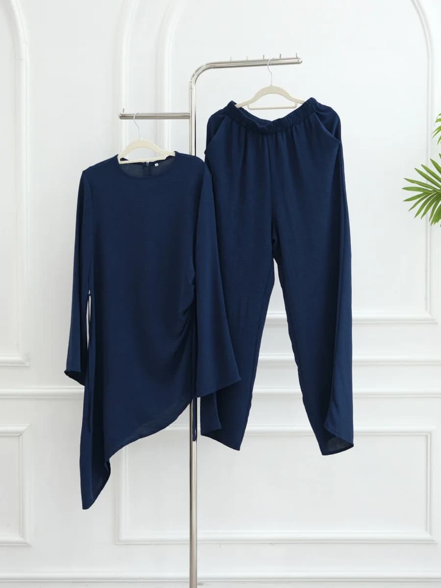 Ensembles musulmans arabe dubaï abayas pour Femme haut et pantalon costume deux pièces ensemble mode
