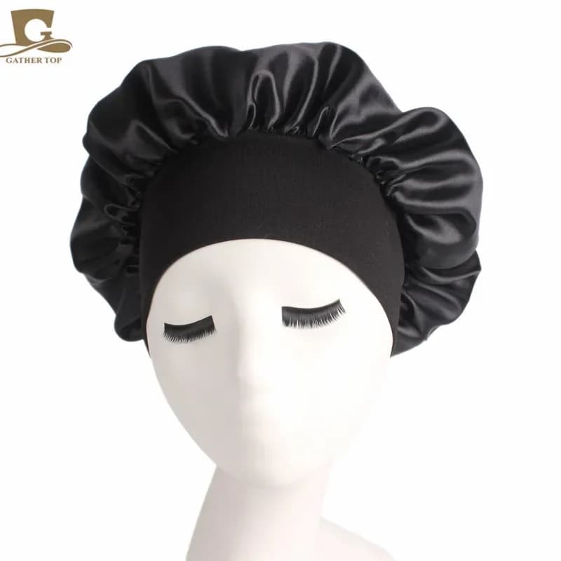 Bonnets de douche doux en soie douce, Bonnet de nuit pour soins capillaires, Bonnet de nuit pour fem