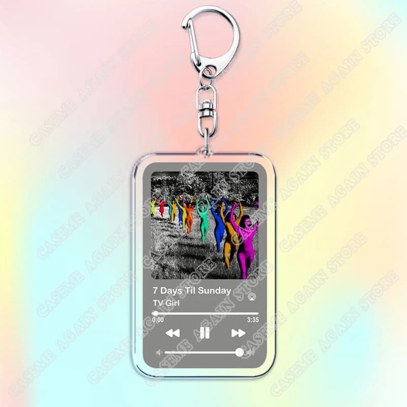 Popualr chanteur TV fille chansons porte-clés pour femmes accessoires sac Cigarettes sur la fenêtre 