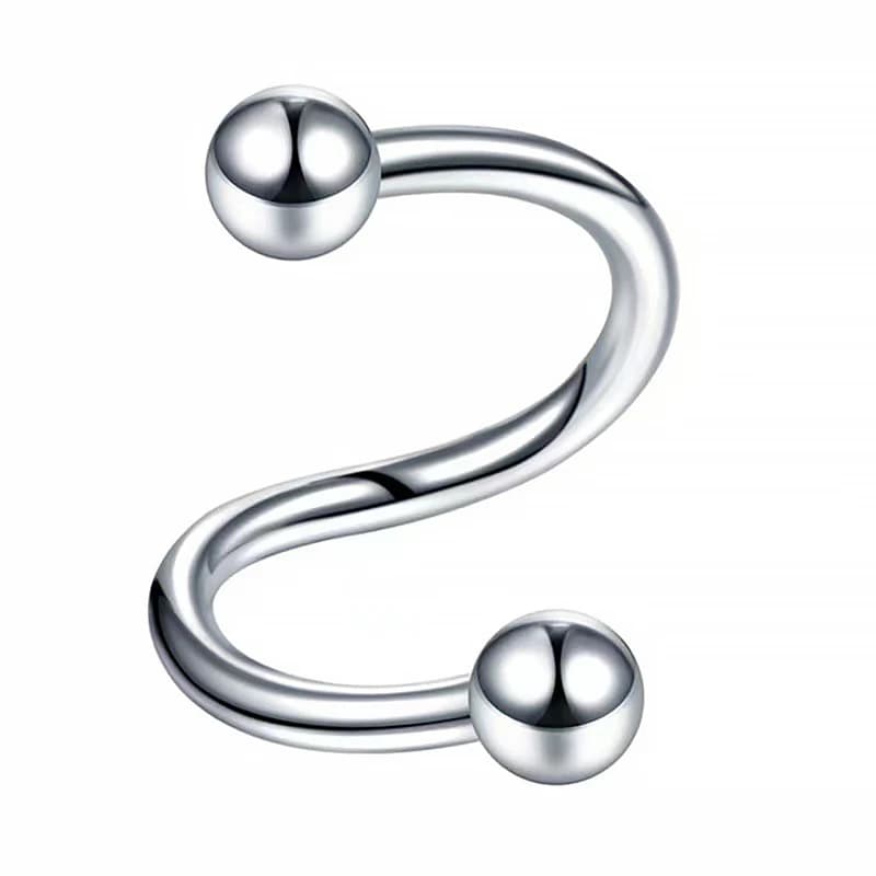 Anneau de piercing en acier inoxydable, forme fer à cheval à pointe, pour nez, septum, lèvre, tragus