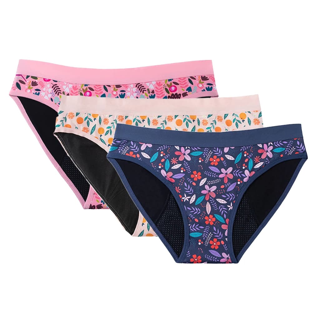 Culottes menstruelles en coton pour filles, sous-vêtements en tissu imprimé pour adolescentes, culot