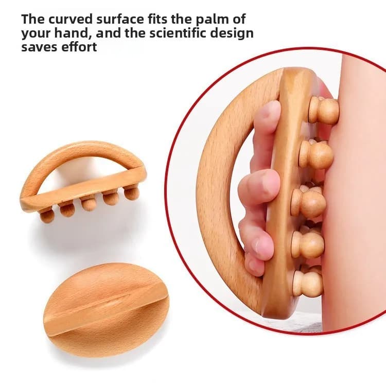 Brosse de massage des méridiens, masseur corporel complet en bois massif, appareil de massage abdomi