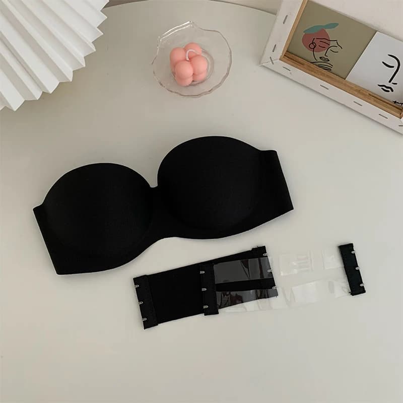 Soutien-gorge push-up sans bretelles pour femmes, rembourré, sans couture, invisible, pour robes dos