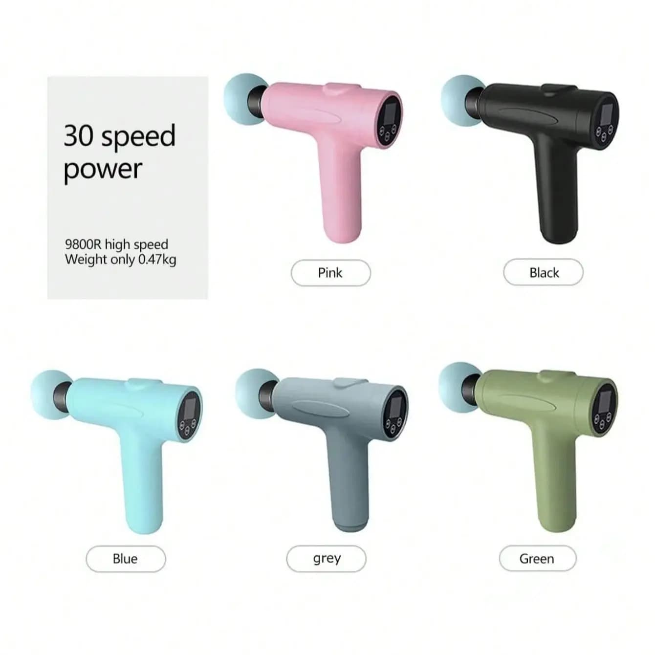 Pistolet de massage musculaire puissant 1PC personnalisé 2026 pour le corps entier, idéal pour la re