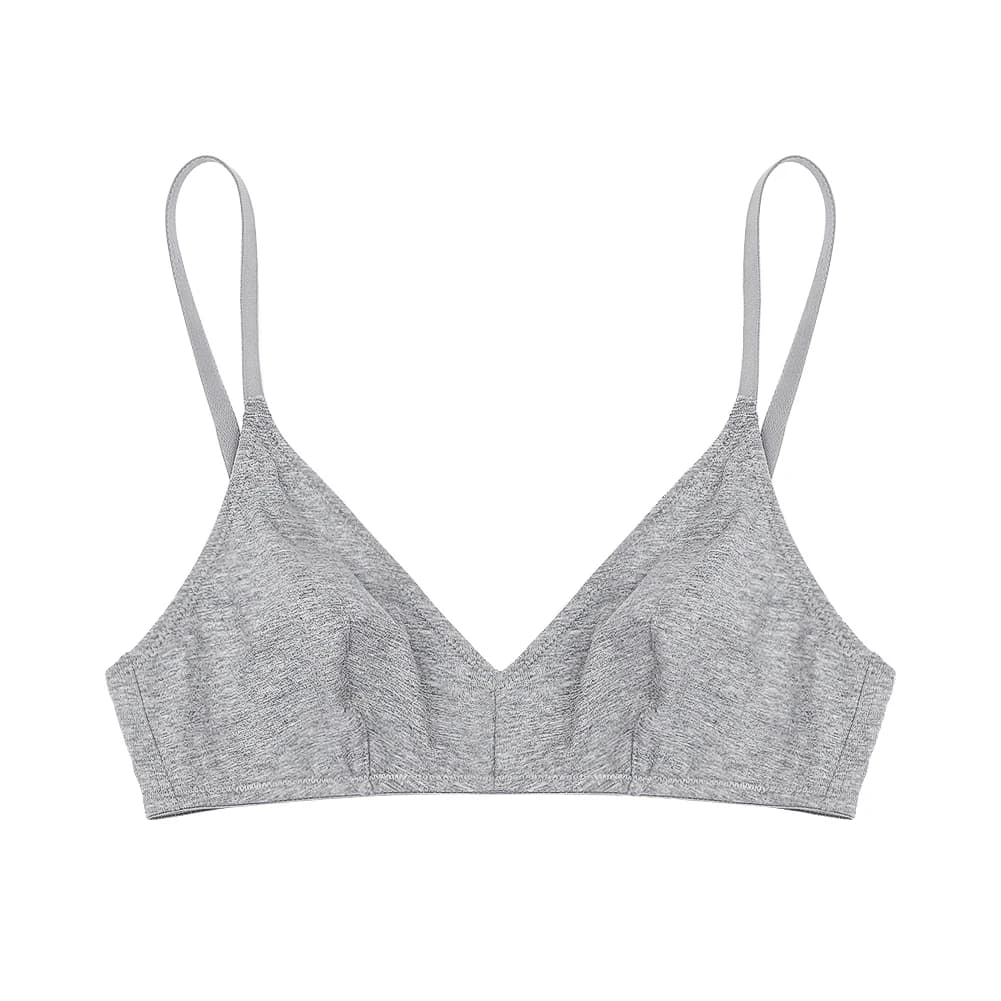 Soutien-gorge en coton pour femmes, sans fil, sans doublure, simple, sportif, quotidien, doux, confo