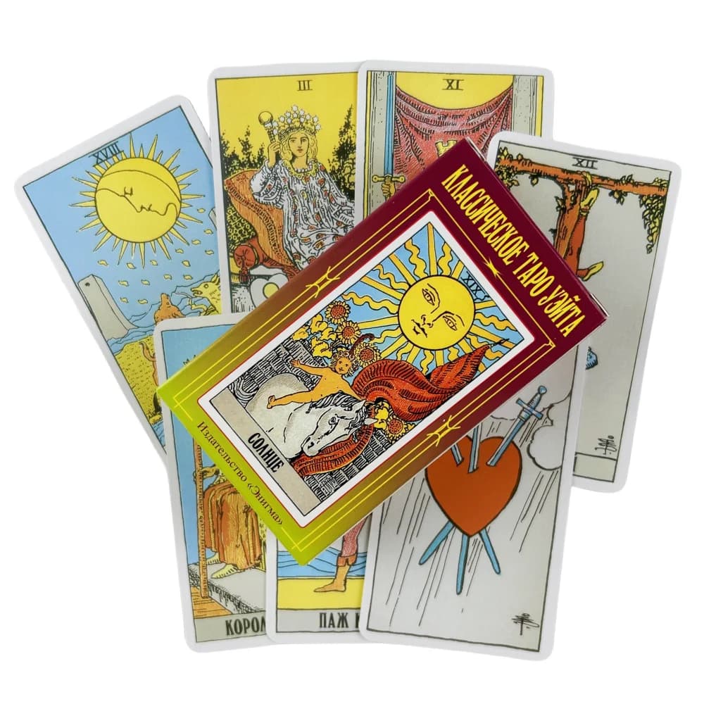 Cartes de Tarot russes de Marseille, Divination, révélation de Fortune avec guide en papier, jeu de 