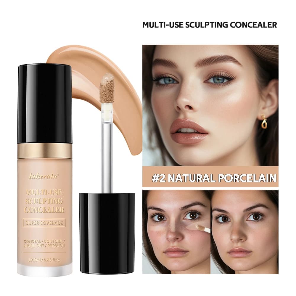 Fond de teint mat à couvrance longue durée, crème multi-usages sans huile, surligneur et retouche, p
