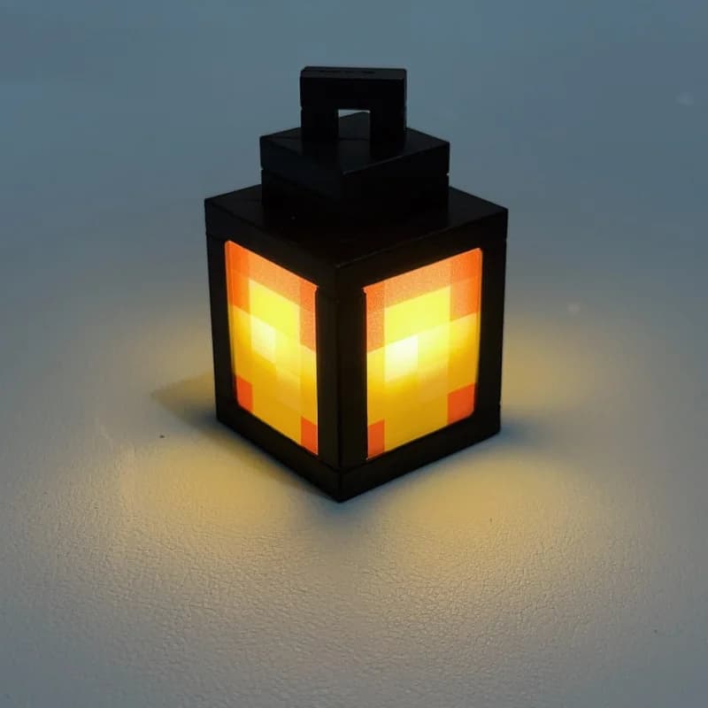 Lanterne lumineuse à 16 couleurs, veilleuse de style pixel, lumière d'ambiance rechargeable, décorat