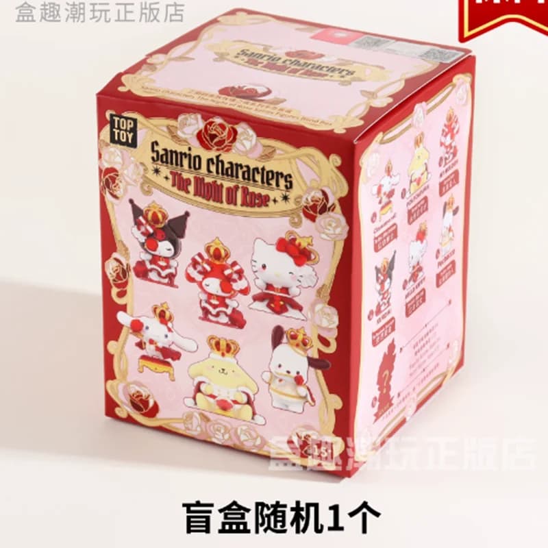 TOPTOY Authentique Sanrio Family Rose Night Series Blind Box, Ornement de Bureau Tendance et Mignon 