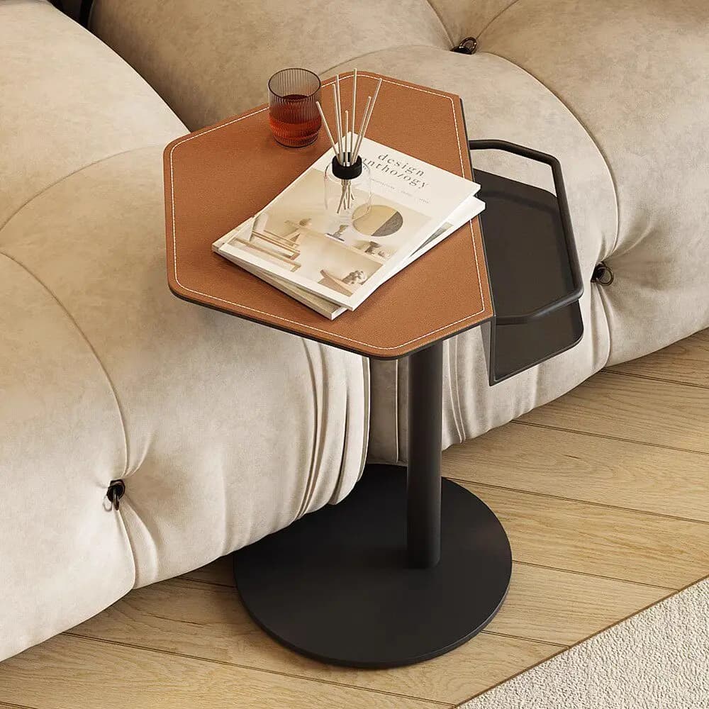 Tables d'appoint en métal pour chambre à coucher, petites tables d'appoint irrégulières modernes ave