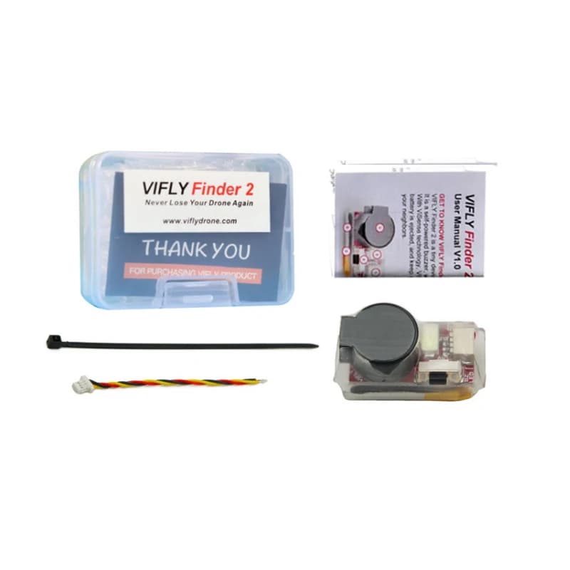 VIFLY Finder 2 V2 Buzzer Tracker modèle perdu bip alarme batterie intégrée pour avion RC FPV quadrir