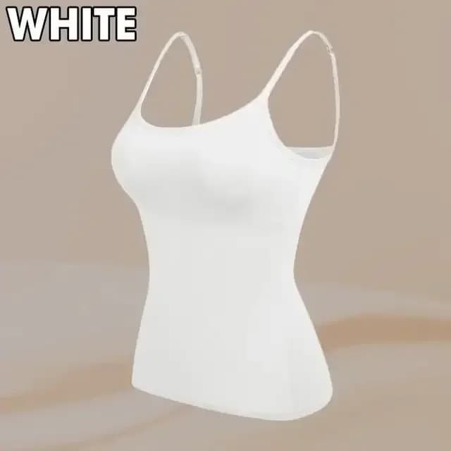 Sexy haut pour femme solide rembourré soutien-gorge Spaghetti Camisole haut femmes gilet femmes Cami