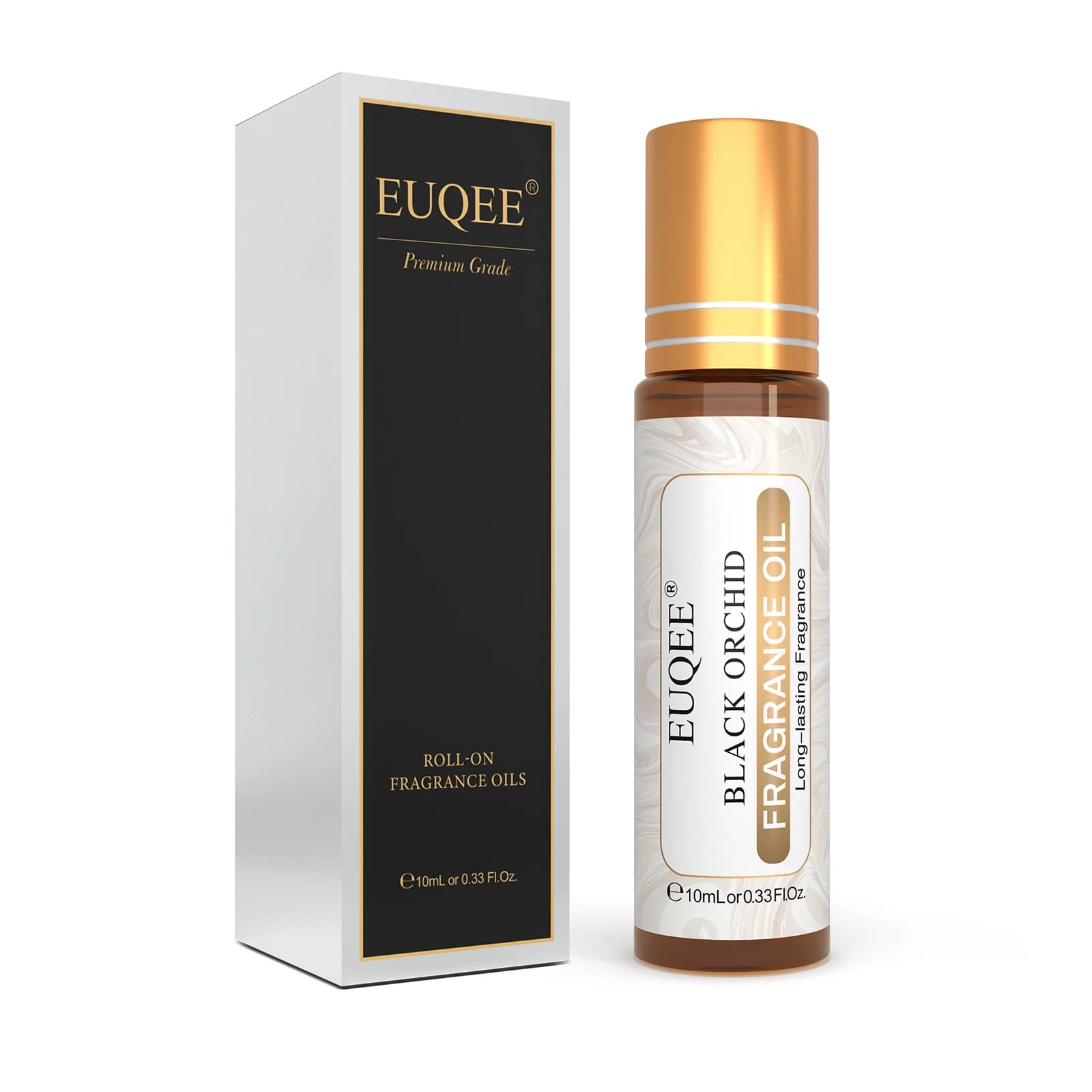 Huiles de parfum roll-on EUQEE 10ml, noix de coco et vanille, musc blanc, fleur d'oranger, violet de