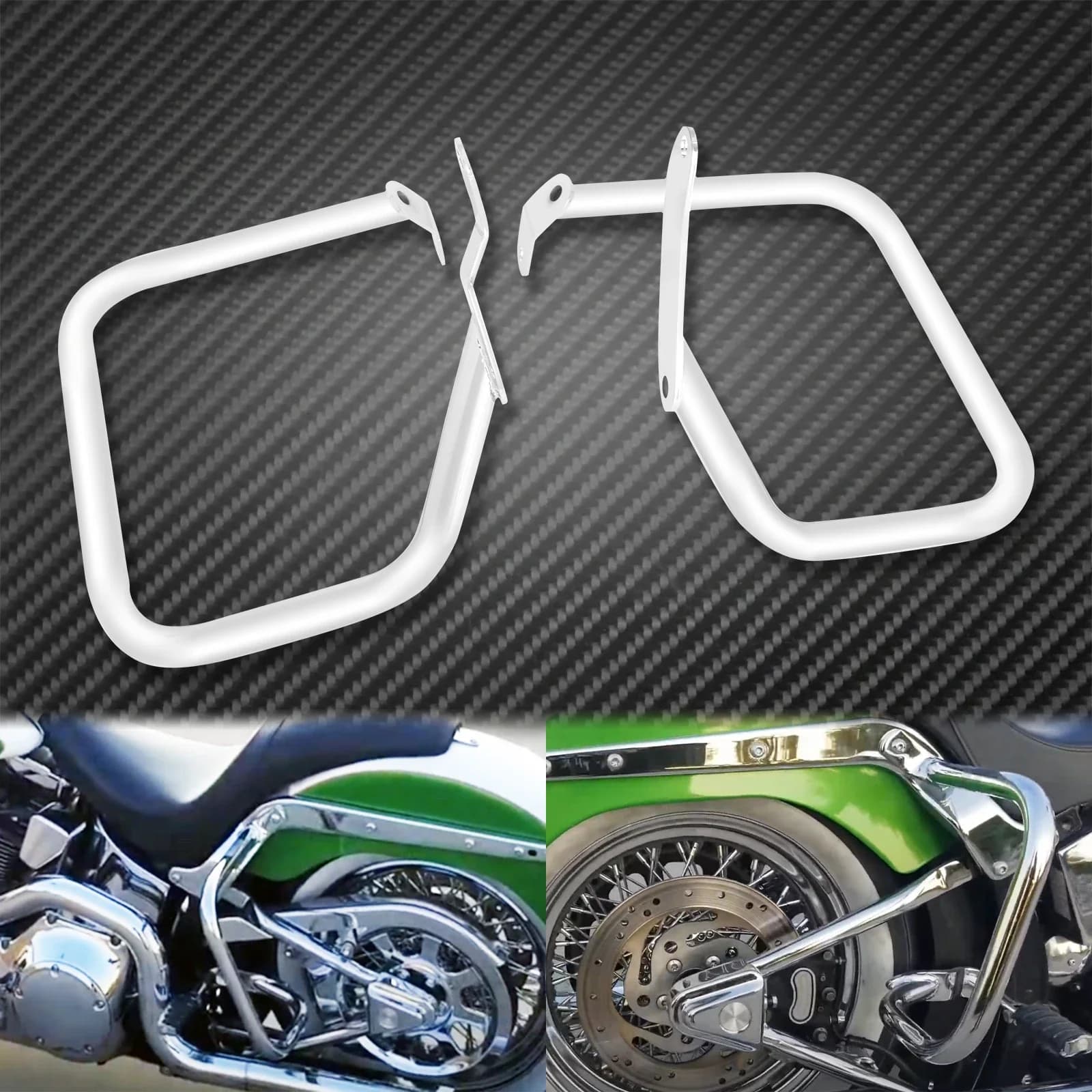 Barre de Protection pour Sacoche Arrière de Moto Harley Softail Heritage FLSTC 00-2017, Train de Nui