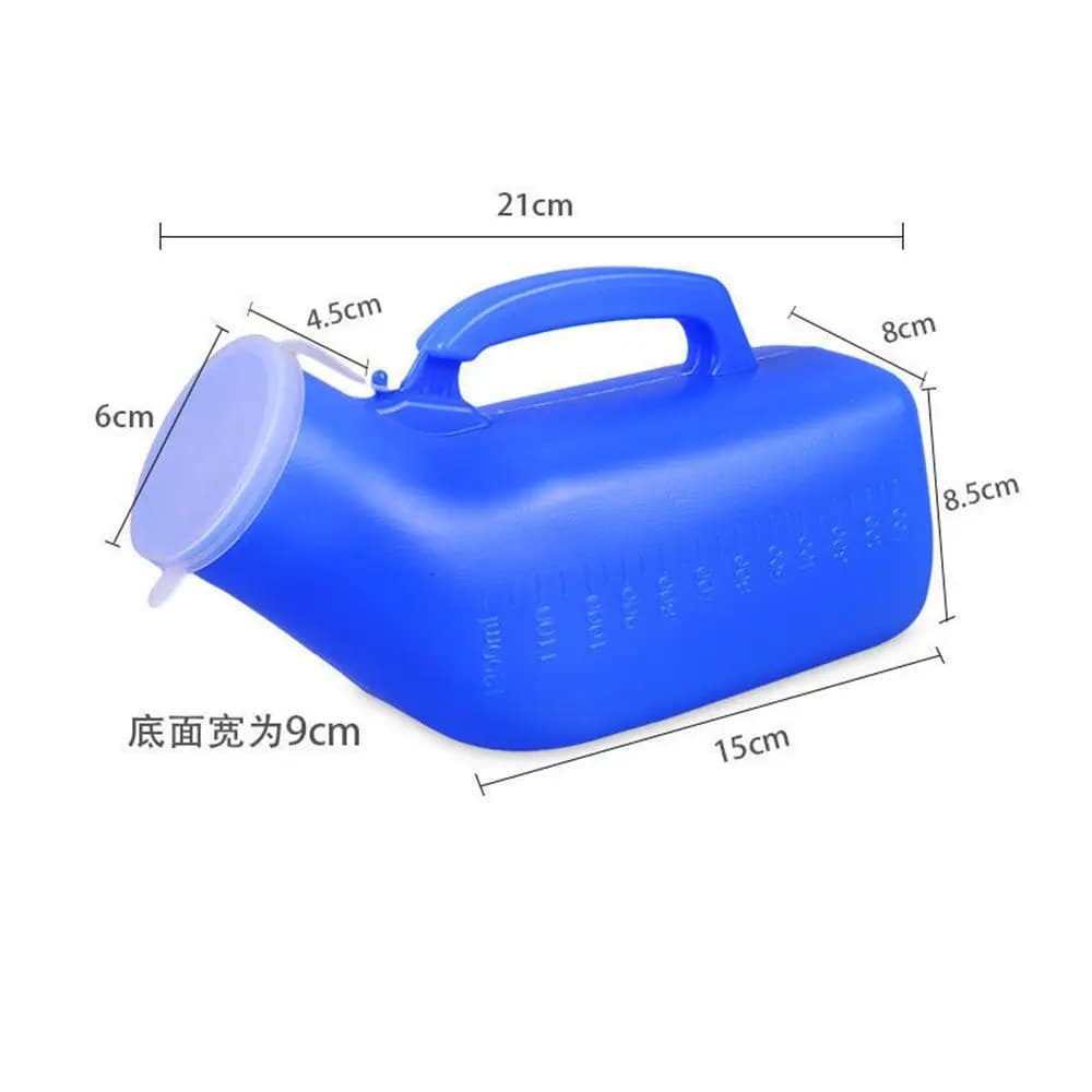 Urinoir Portable de Grande Capacité avec Couvercle pour Homme, Pot de Nuit, Bouteille Urinaire, Aide