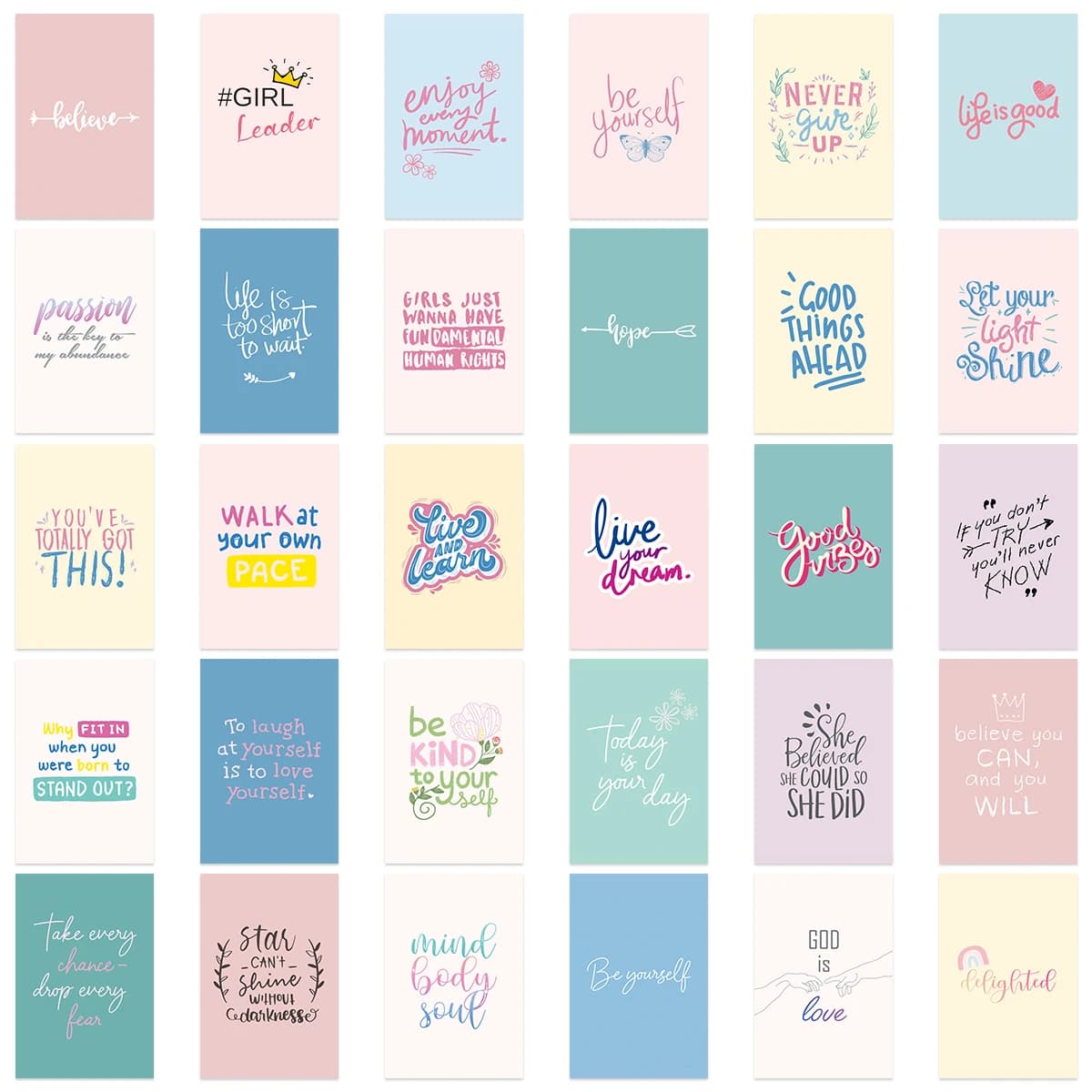Carte de citations d'affermations d'auto-encouragement, 30 pièces, pour ses cadeaux d'anniversaire, 