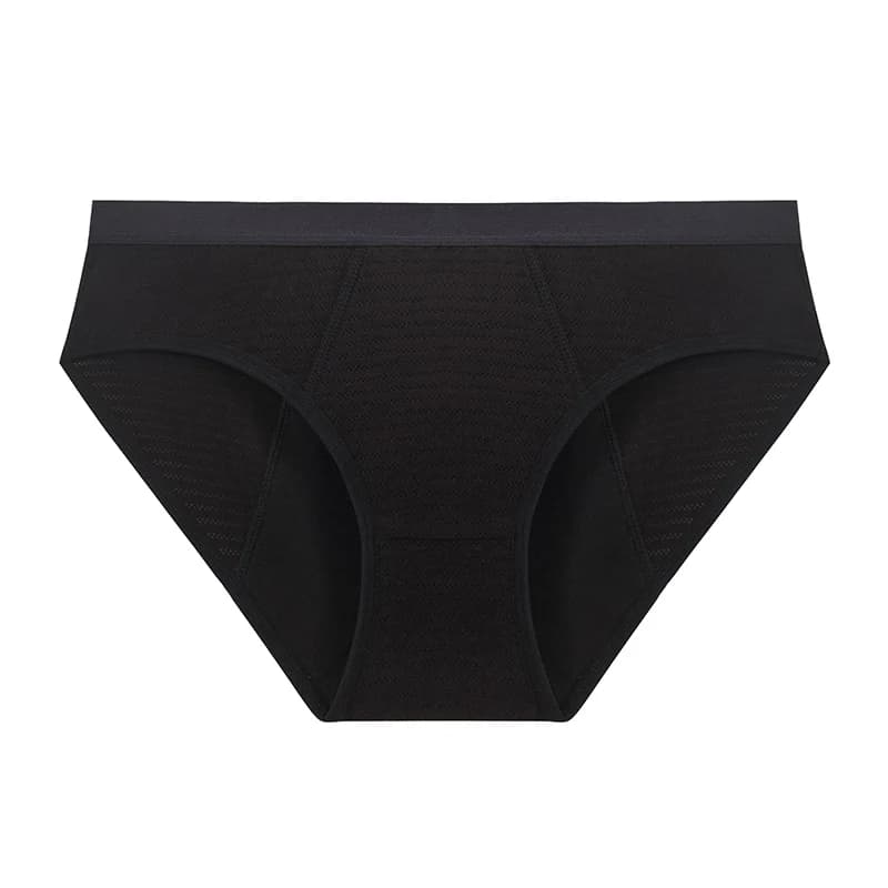 Culotte menstruelle en coton maille respirante pour femmes et filles, sous-vêtements absorbants à fl