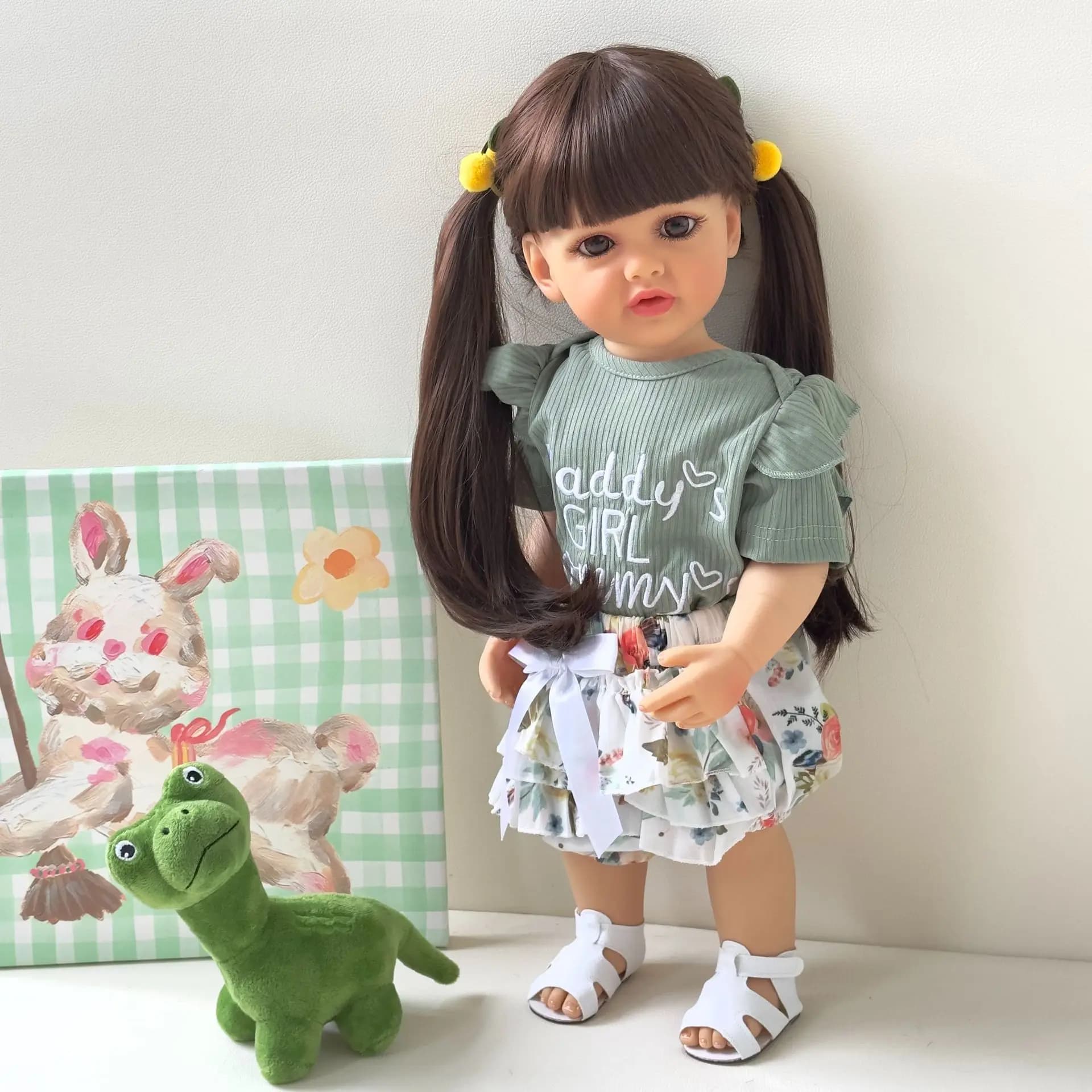 Betty 55 cm réaliste Reborn fille bébé poupée corps complet vinyle Silicone fini peint nouveau-né ca