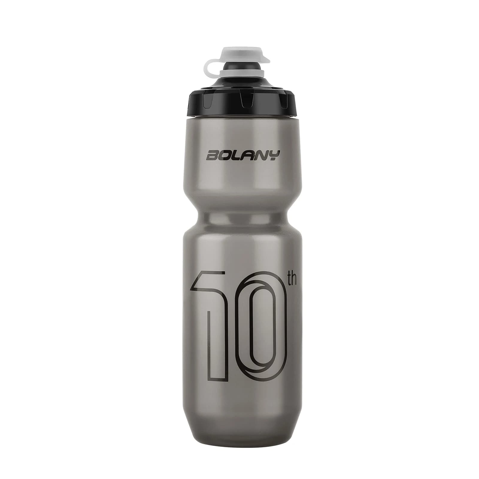 BOLANY bouteille de sport 10ème caoutchouc plastique Transparent avec couvercle bouteille 750ML Port